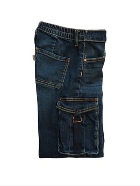 Y2K Limited Too Wide Leg Cargo Jeans Girls 10 Denim Pants Dark Wash Belt Pockets